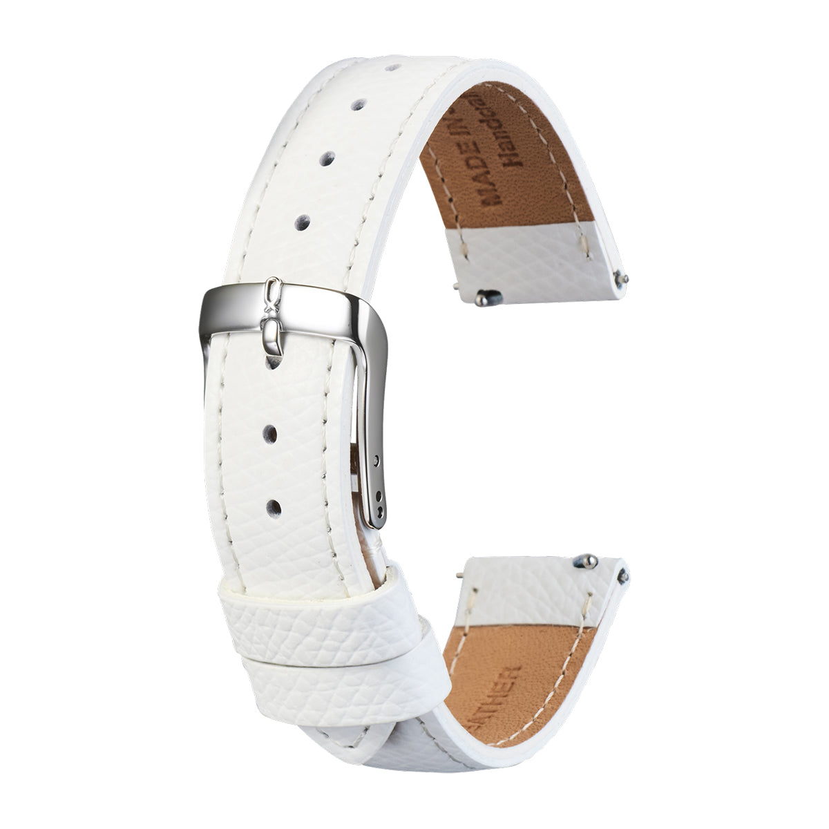 Knot S18-TH-WH 時計ベルト バンド 本革 18mm ホワイト 姫路レザー