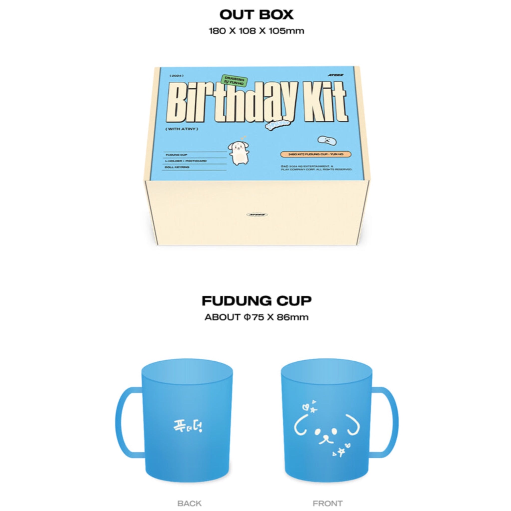 ATEEZ YUN HO Official HBD KIT FUDUNG CUP – K-STAR