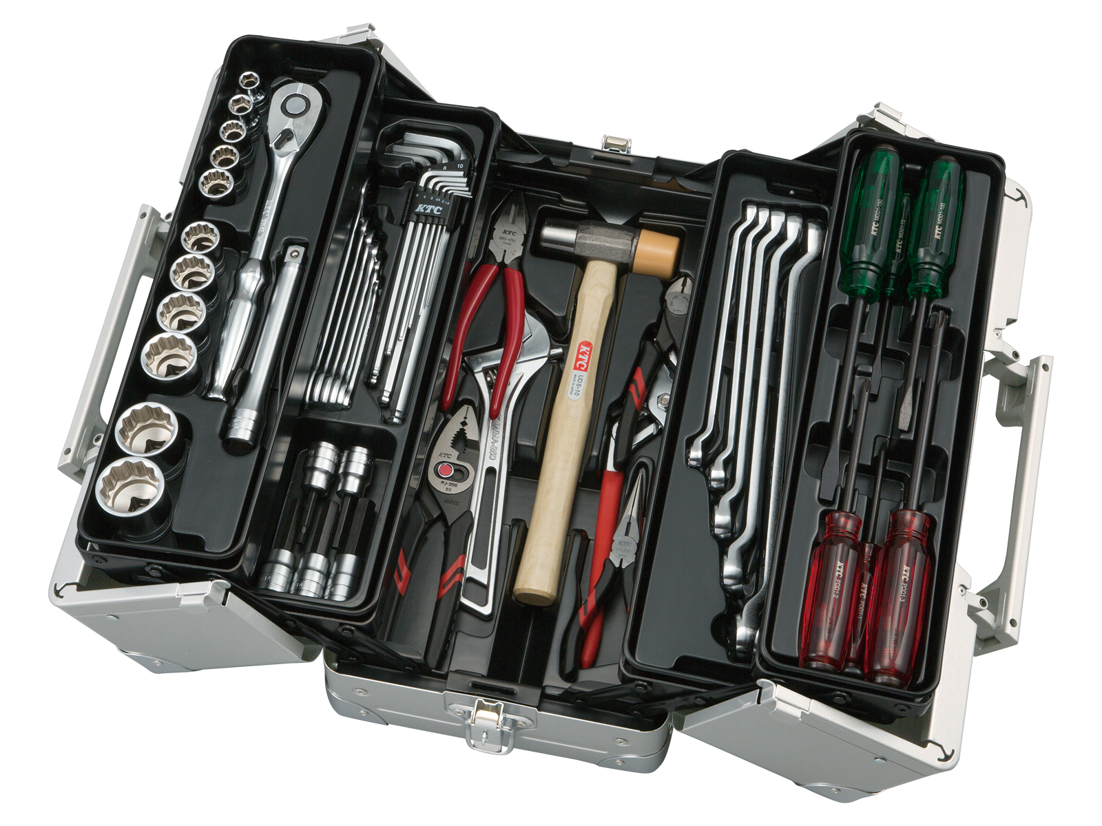 12.7sq.工具セット 一般機械整備向け（両開きメタルケースタイプ）[51