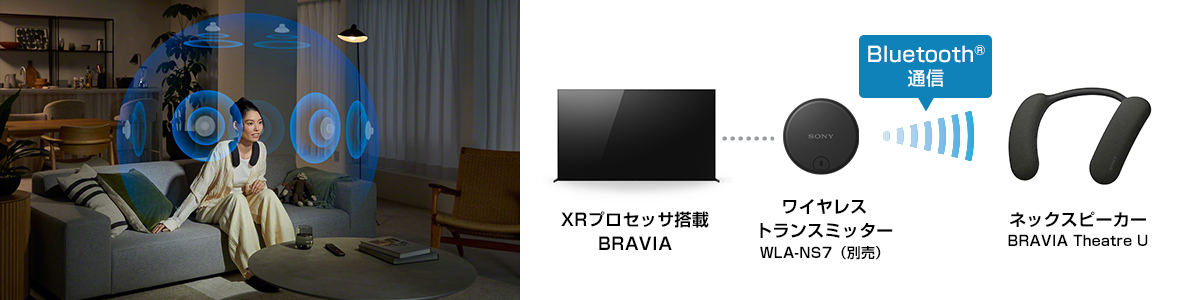ネックバンドスピーカー HT-AN7(BRAVIA Theatre U)を使って、テレビで