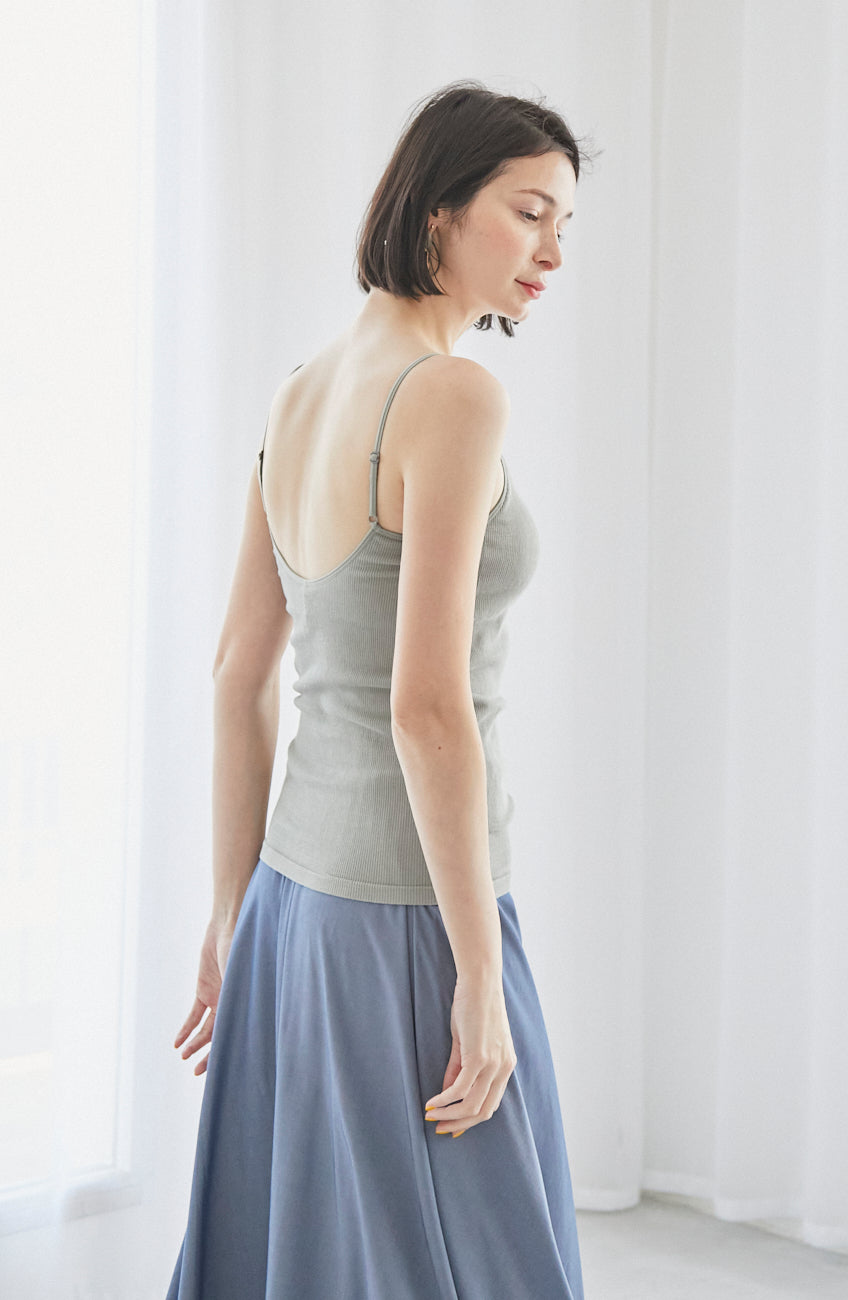 オーガニックコットンサーキュラージャージーカップ付キャミソール