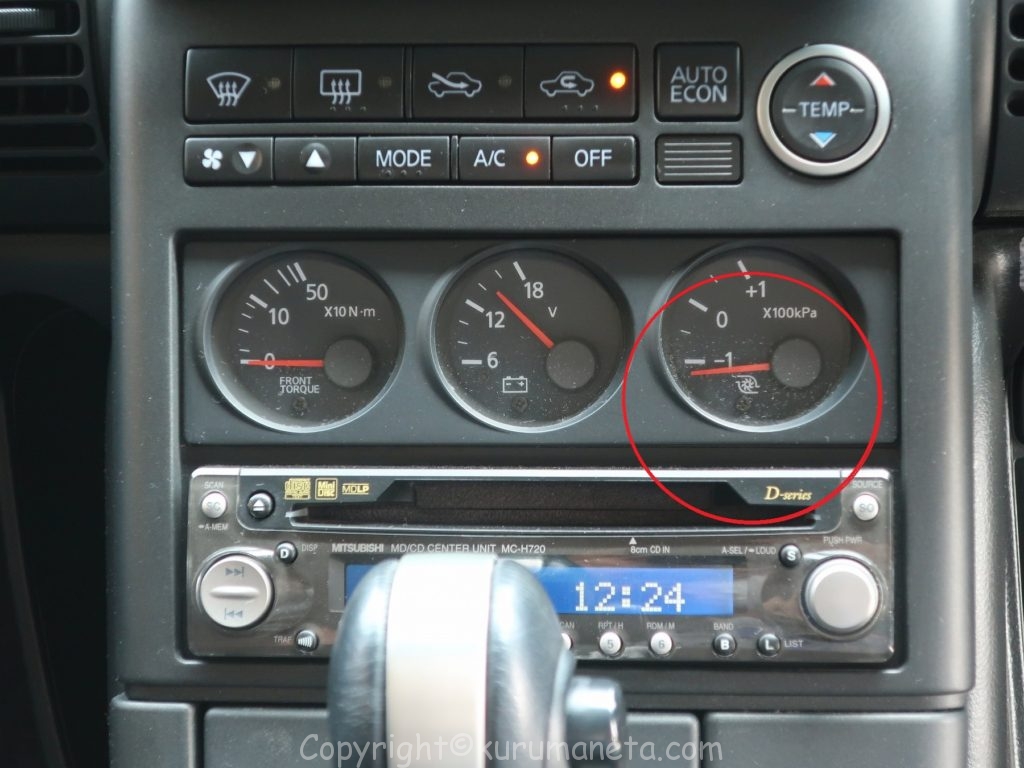 35ステージア、34スカイラインの純正ブースト計の修理（純正3連