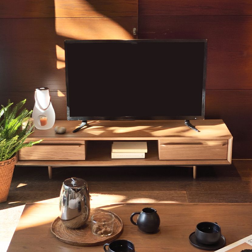 幅150cm テレビボード TIM-32 テレビ台 脚付き 引き出し付き 配線穴