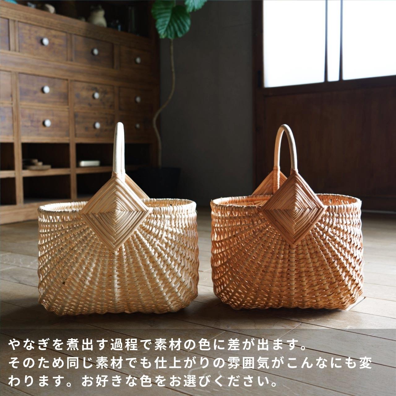 ラトビアの工房で作るハンドメイドかご | マッシュルームバスケット M