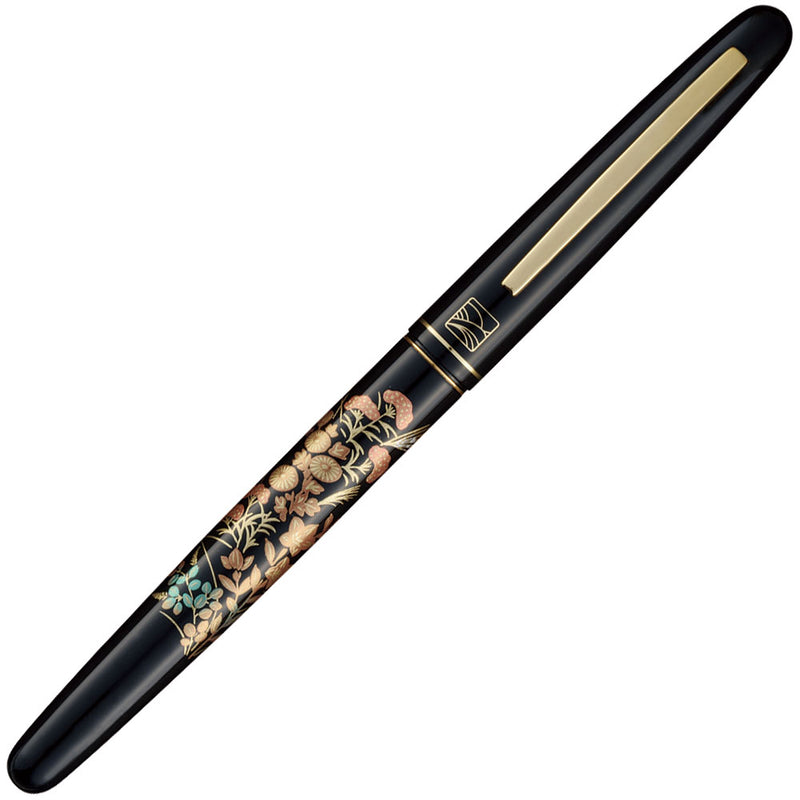 くれ竹万年毛筆 蒔絵物語 秋息吹 黒 (DU185-215)