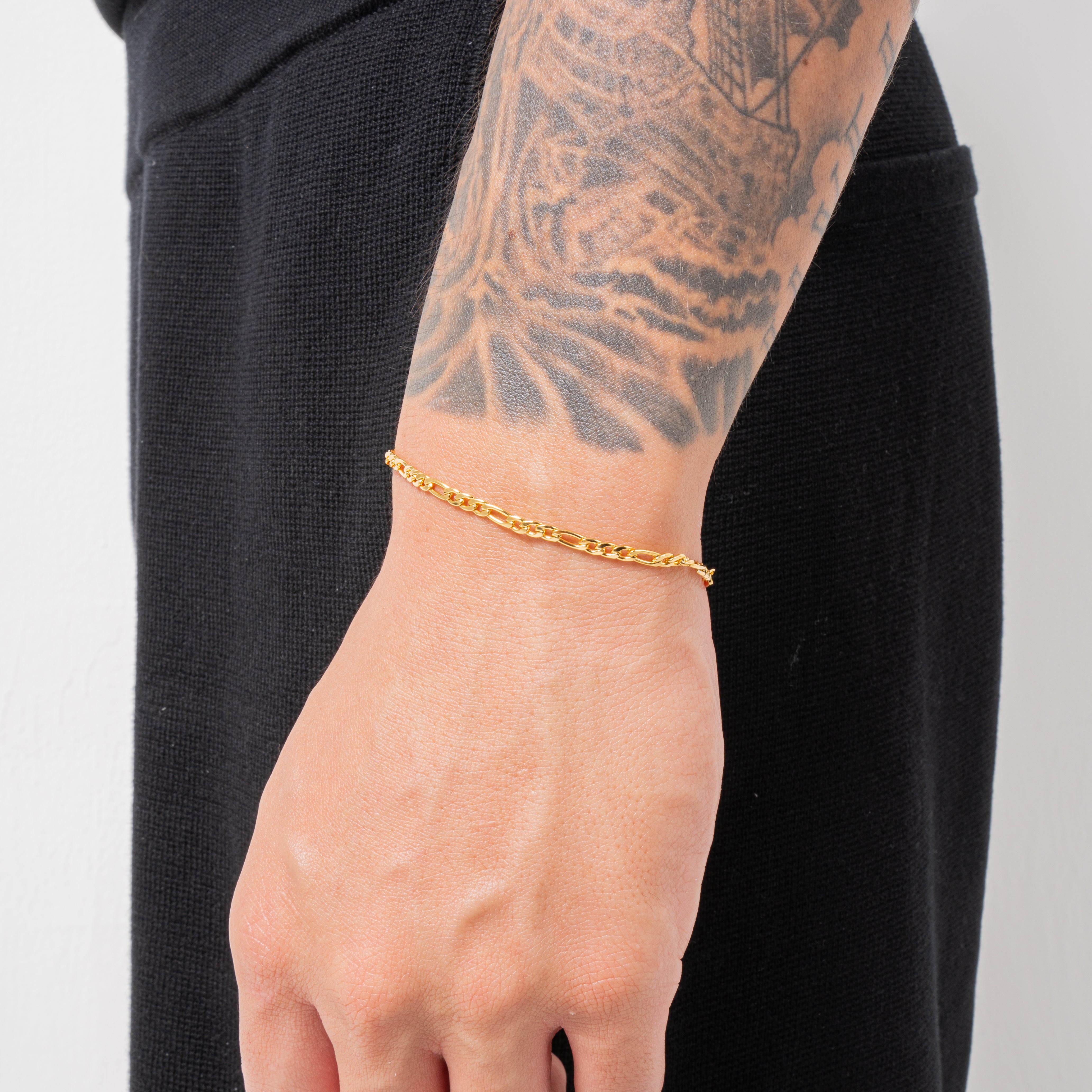 Figaro Bracelet 3mm (Gold) – KY9 JM