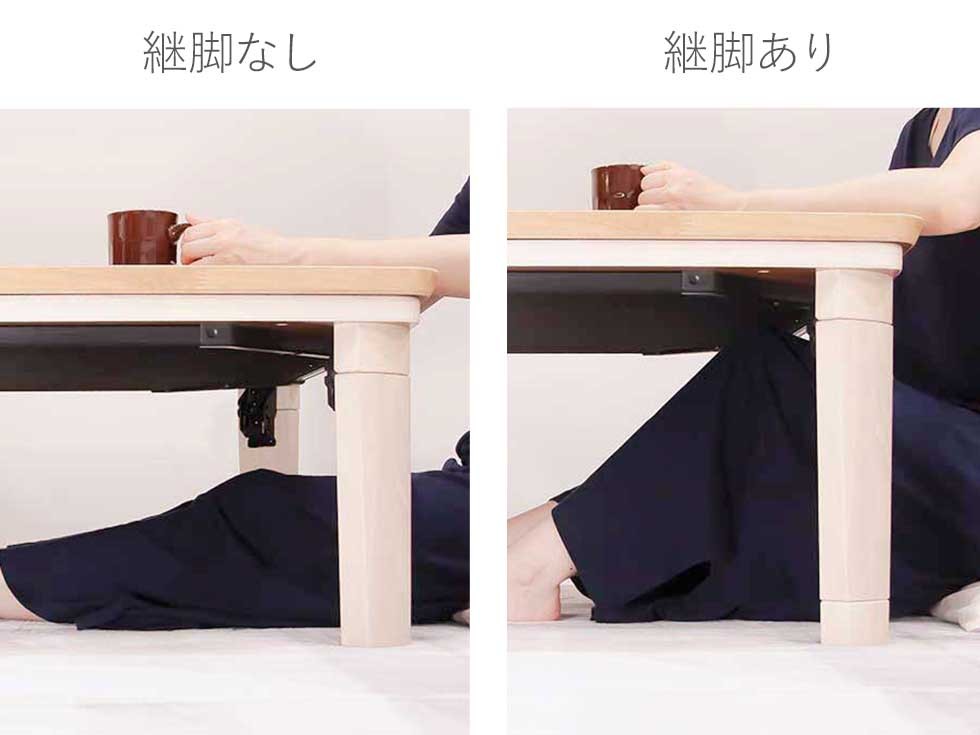 販売終了】家具調こたつ（布団セット）フラットヒーター80×80cmKTR