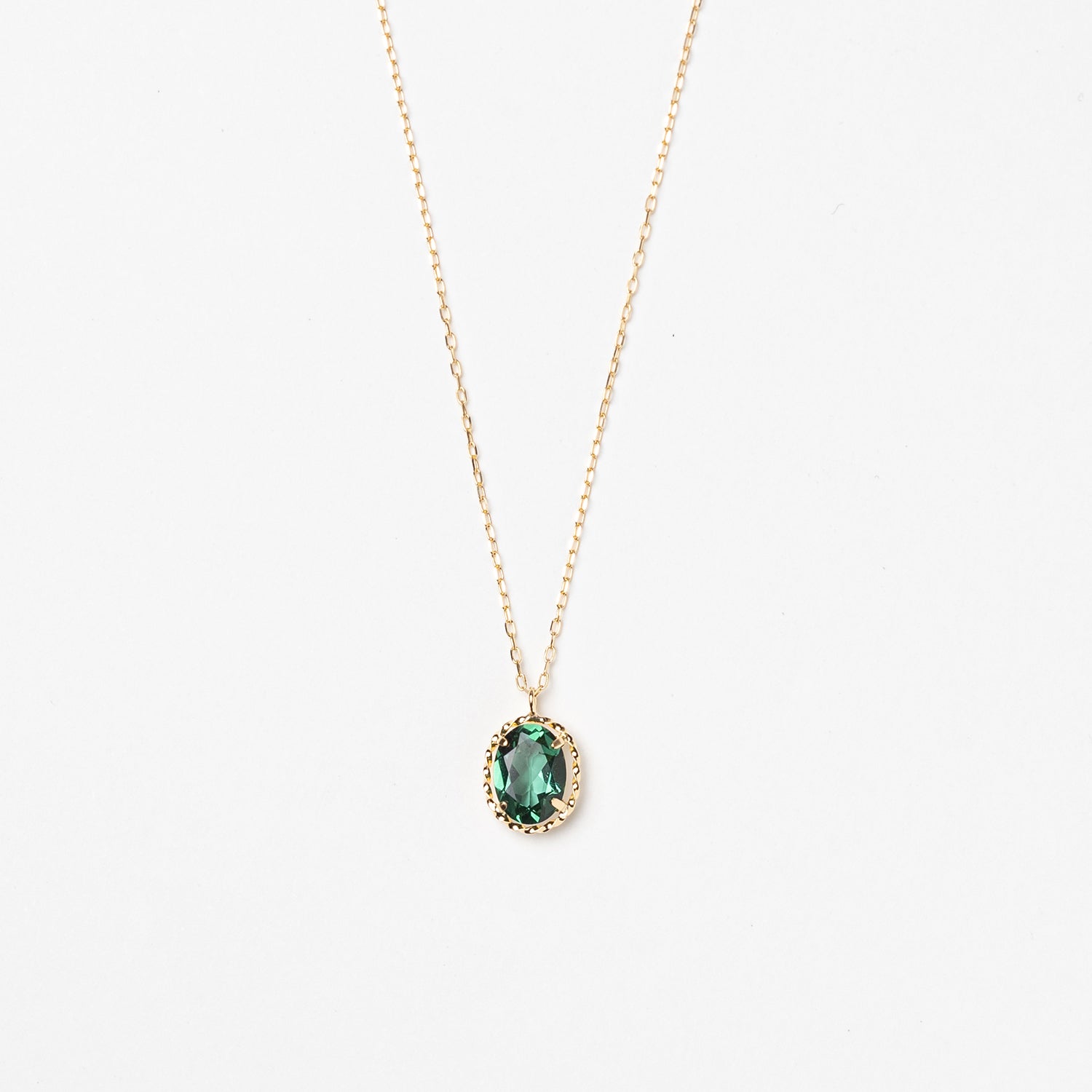 L&Co.(エルアンドコー)】ネックレス｜ K18 グリーンクォーツ