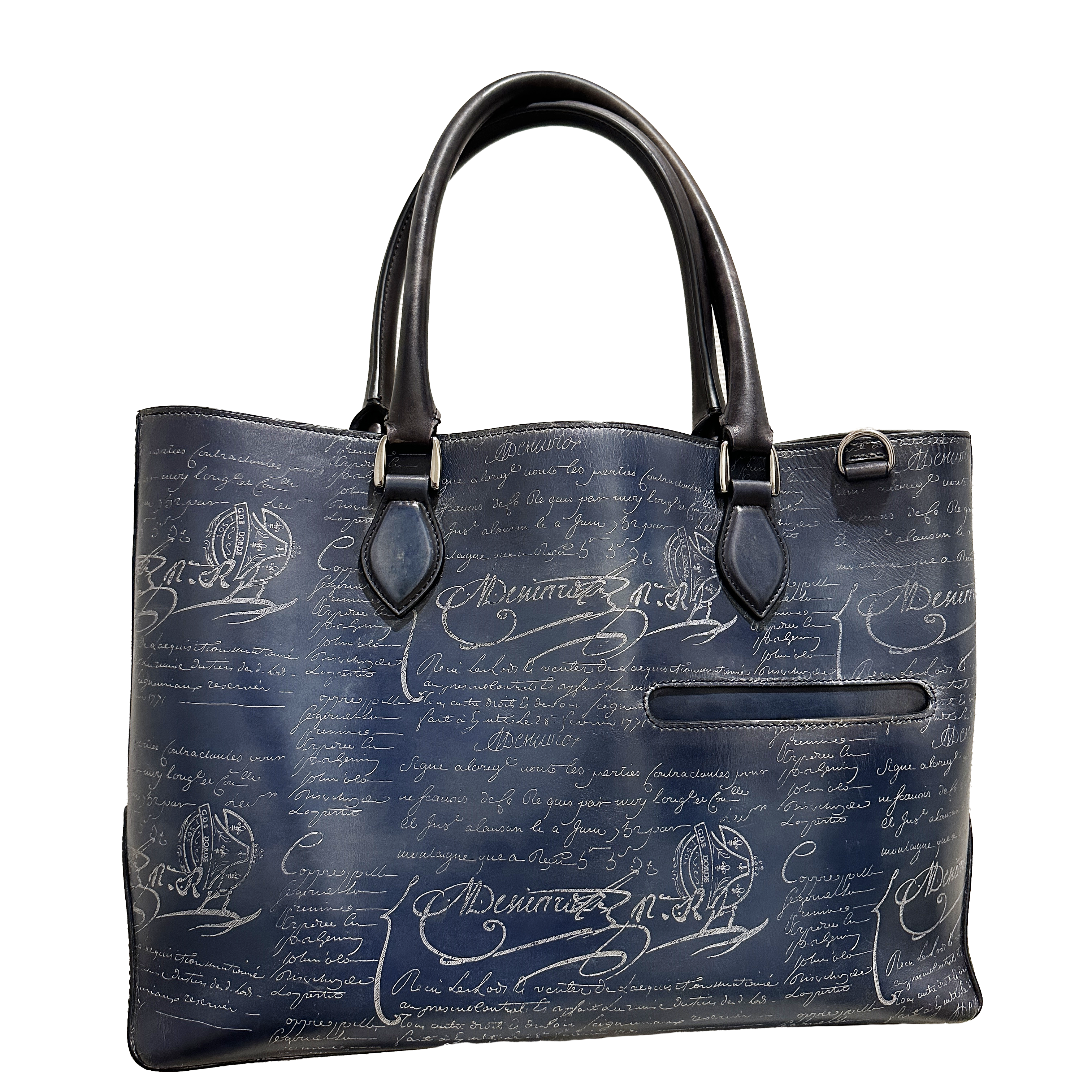 ベルルッティ トゥジュールミニネオ スクリットレザー トートバッグ