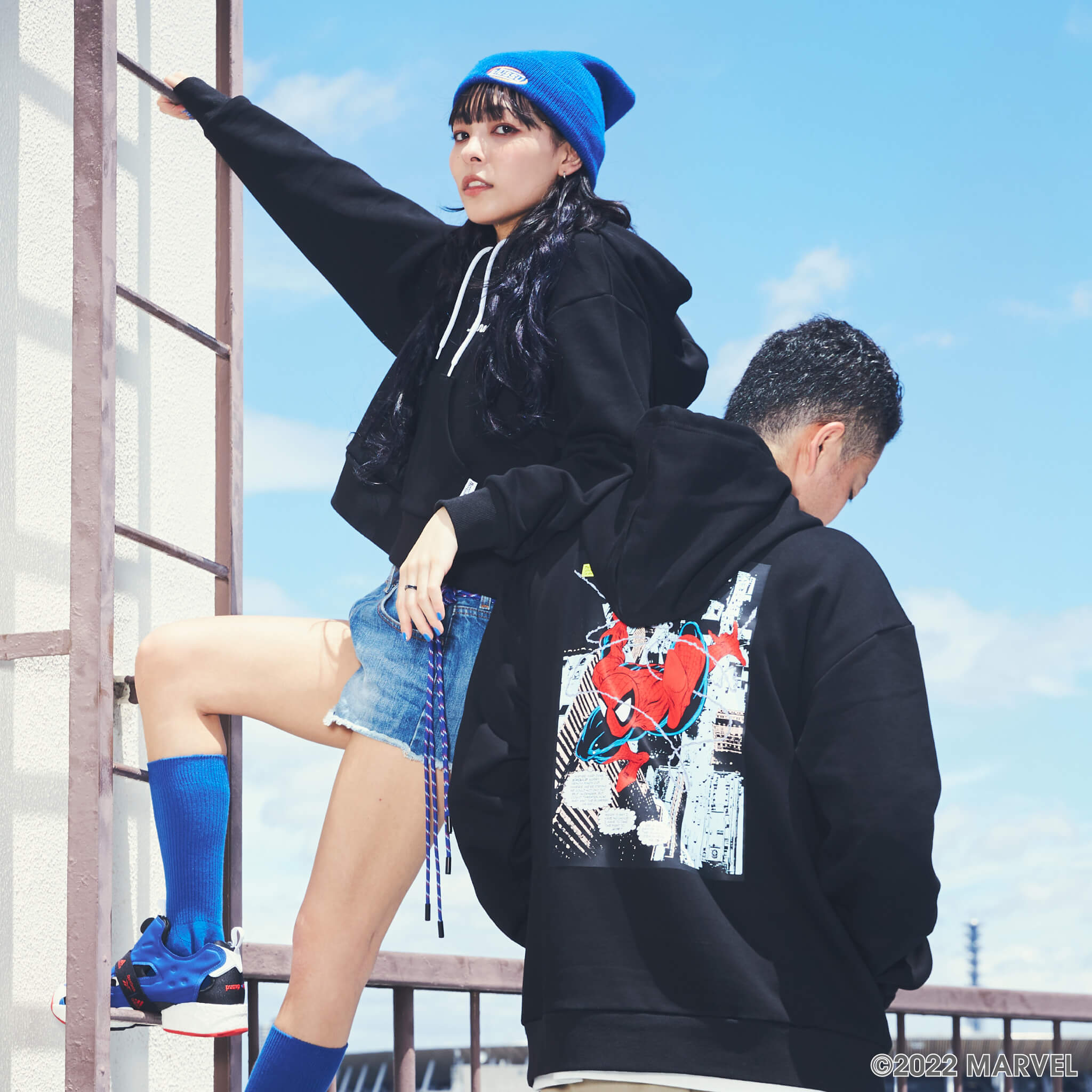 JENNI / MARVEL バックプリントフードパーカー – L LABEL