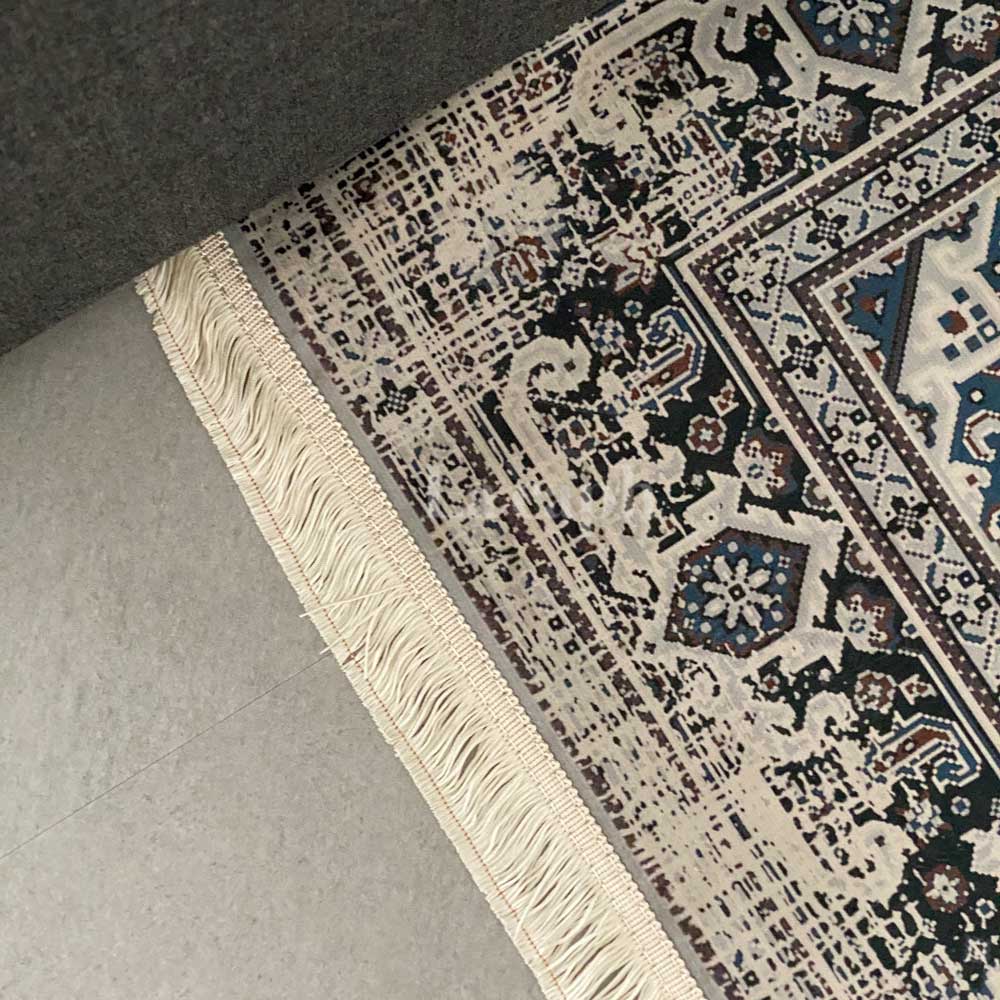 ヘリテイジモダンラグ（黒）伝統の息吹を纏ったモダンな空間づくり