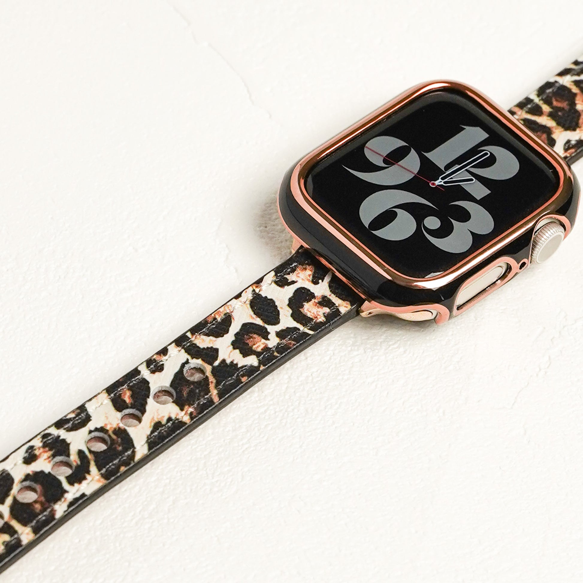 レオパード スリムレザー アップルウォッチバンド ヒョウ柄 Apple