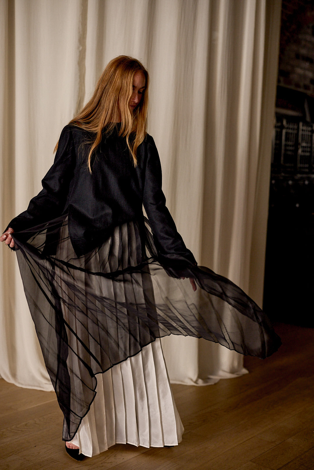 Hand Pleated Wrap Skirt | Silk Organza – Lan Jaenicke