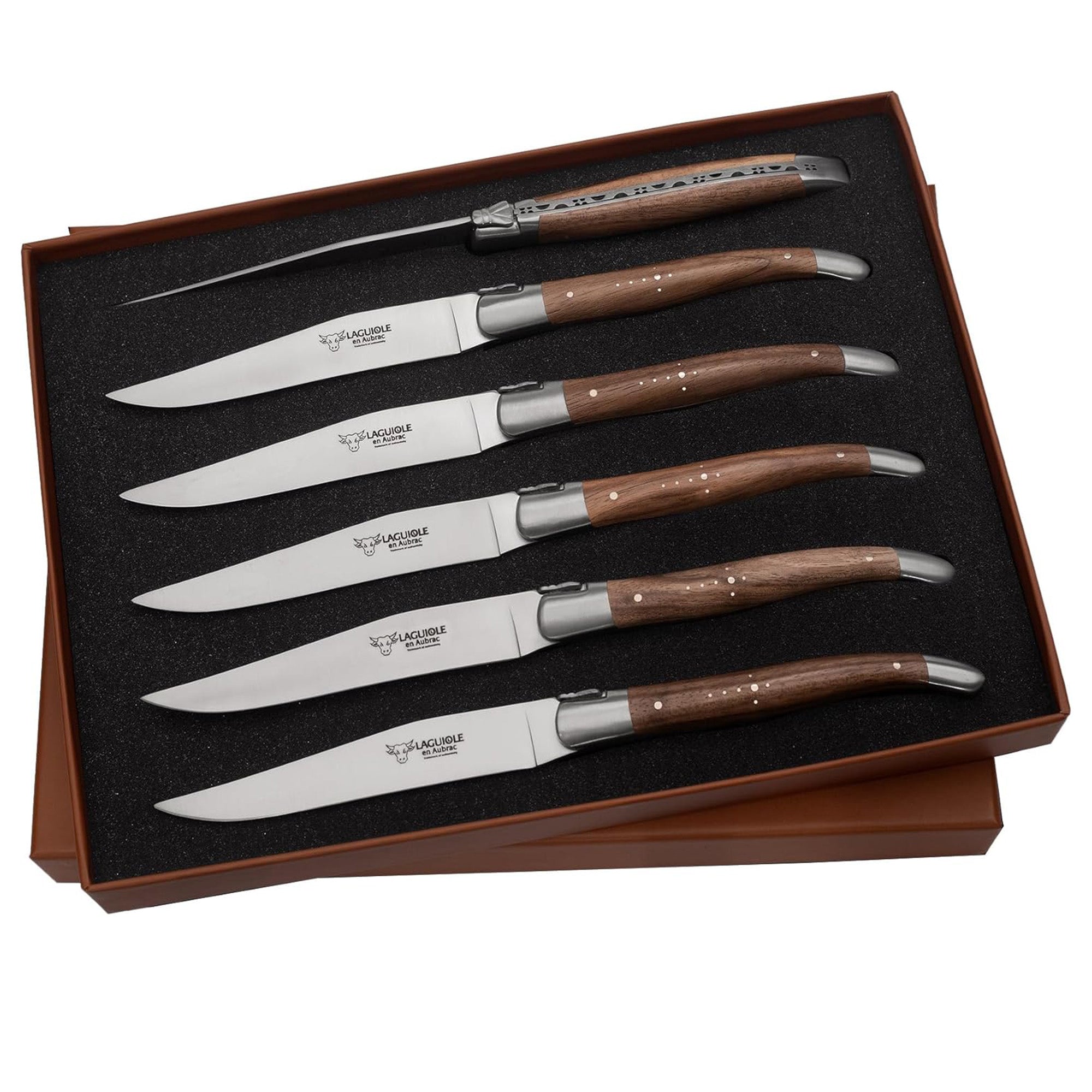 Laguiole en Aubrac Luxury Steak/Table Knives 6-Piece Set with