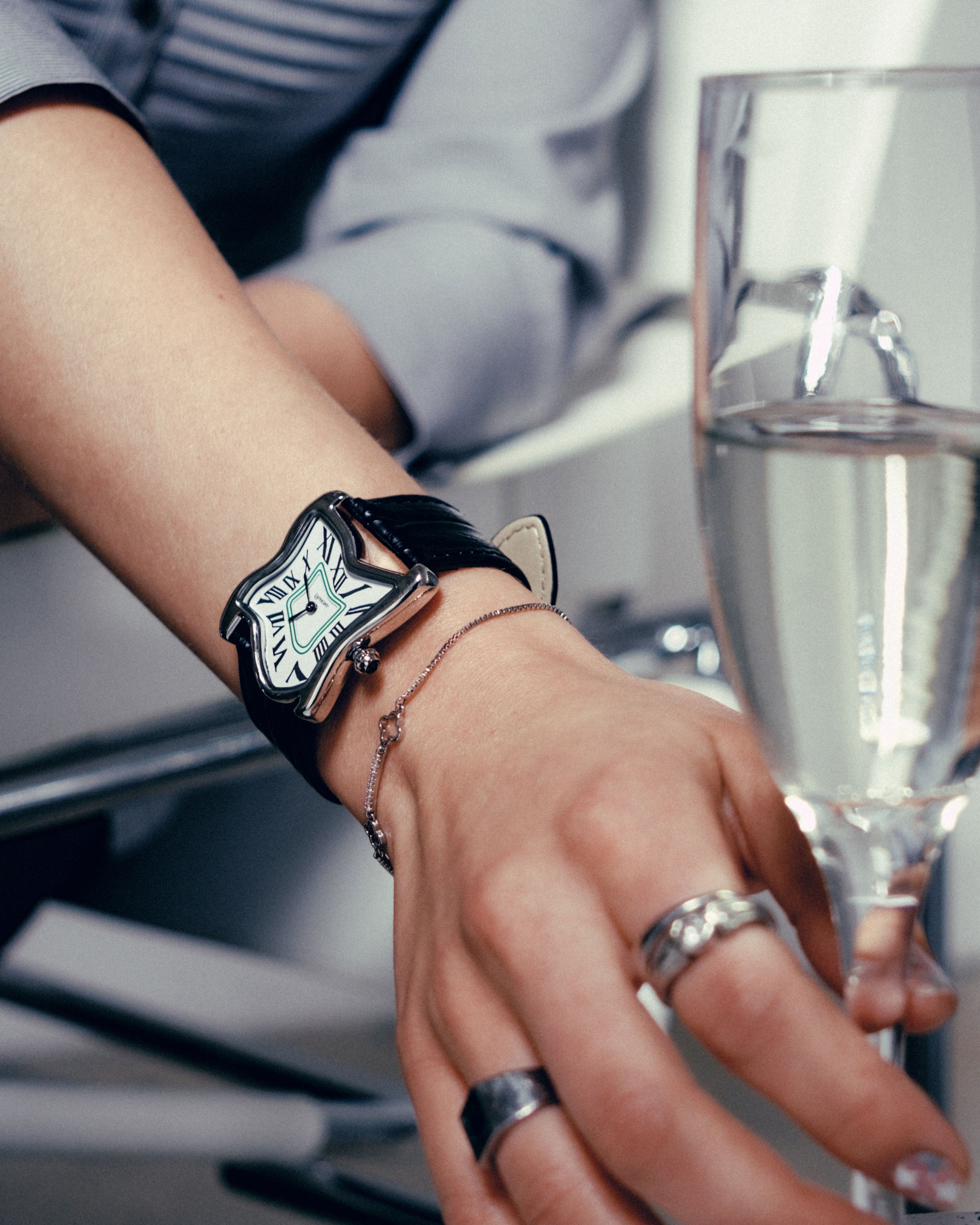 Square Melting Watch Small Silver – Laphont