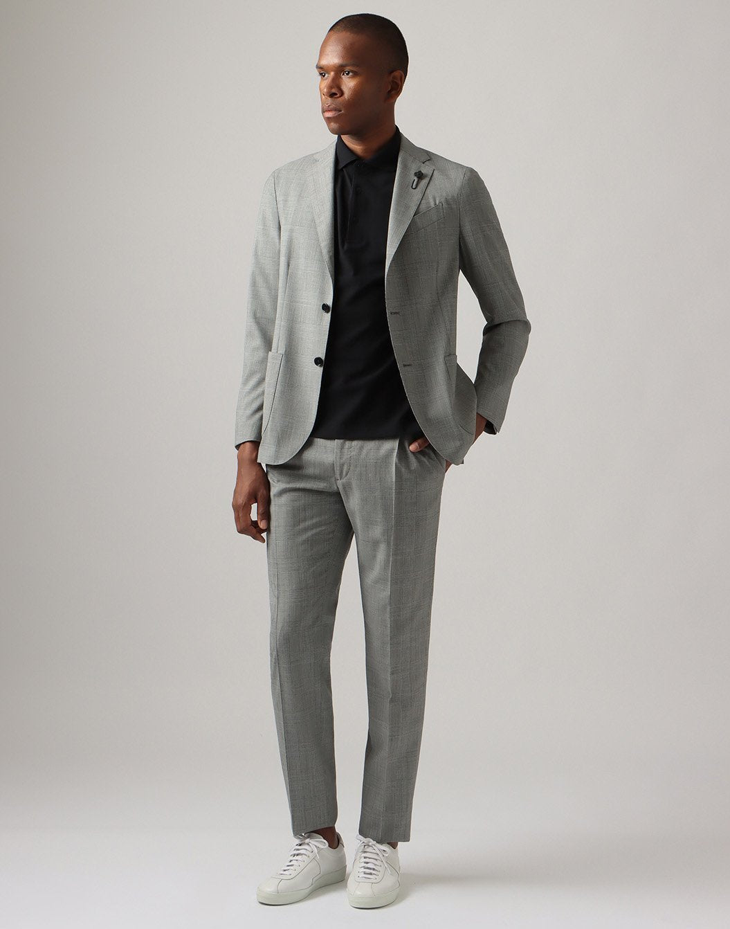 サマーウールグレンチェックスーツ – LARDINI Online Store