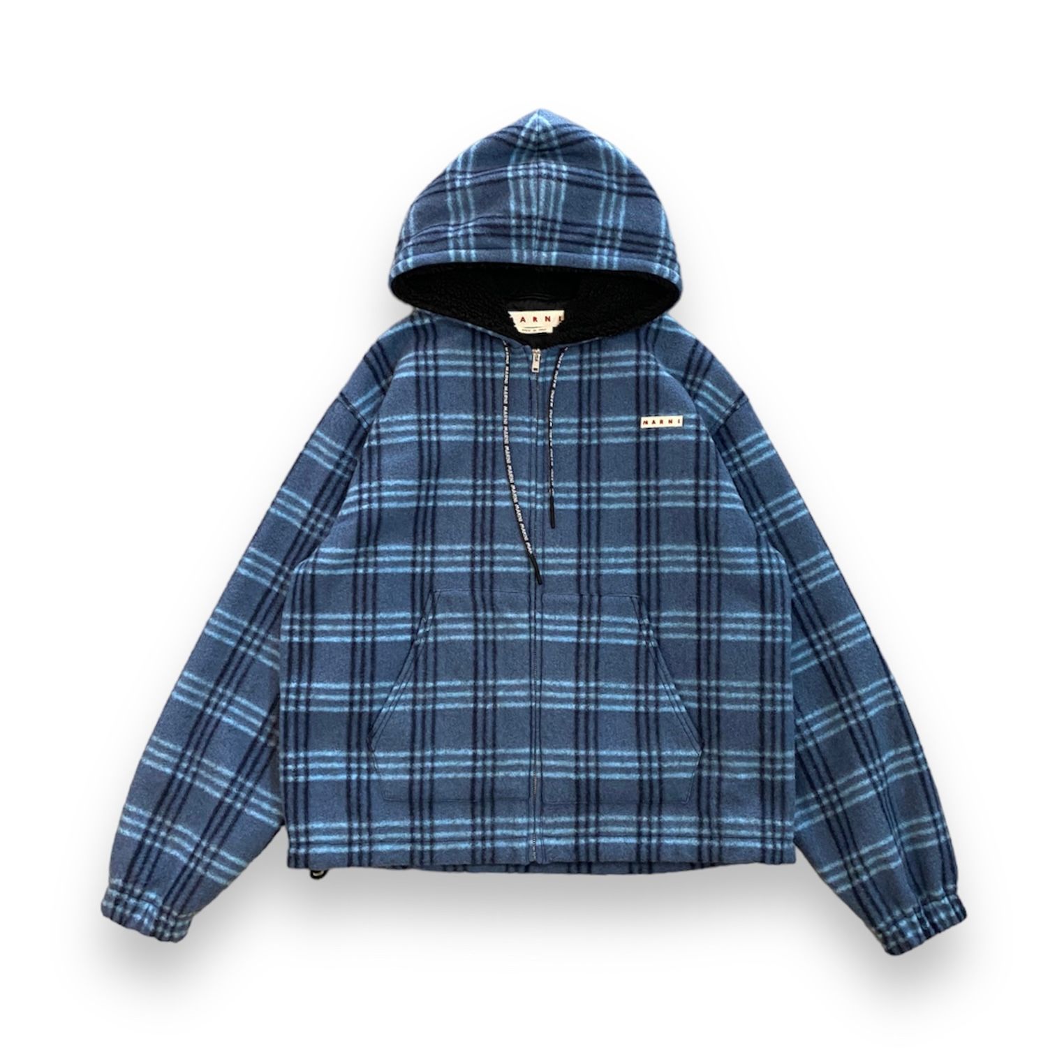 MARNI - チェック ボア ブルゾン / ジャケット / メンズ / ブルー