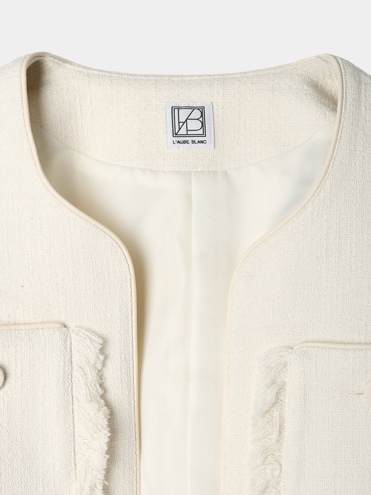 再入荷】Fringe tweed Jacket – L'AUBE BLANC