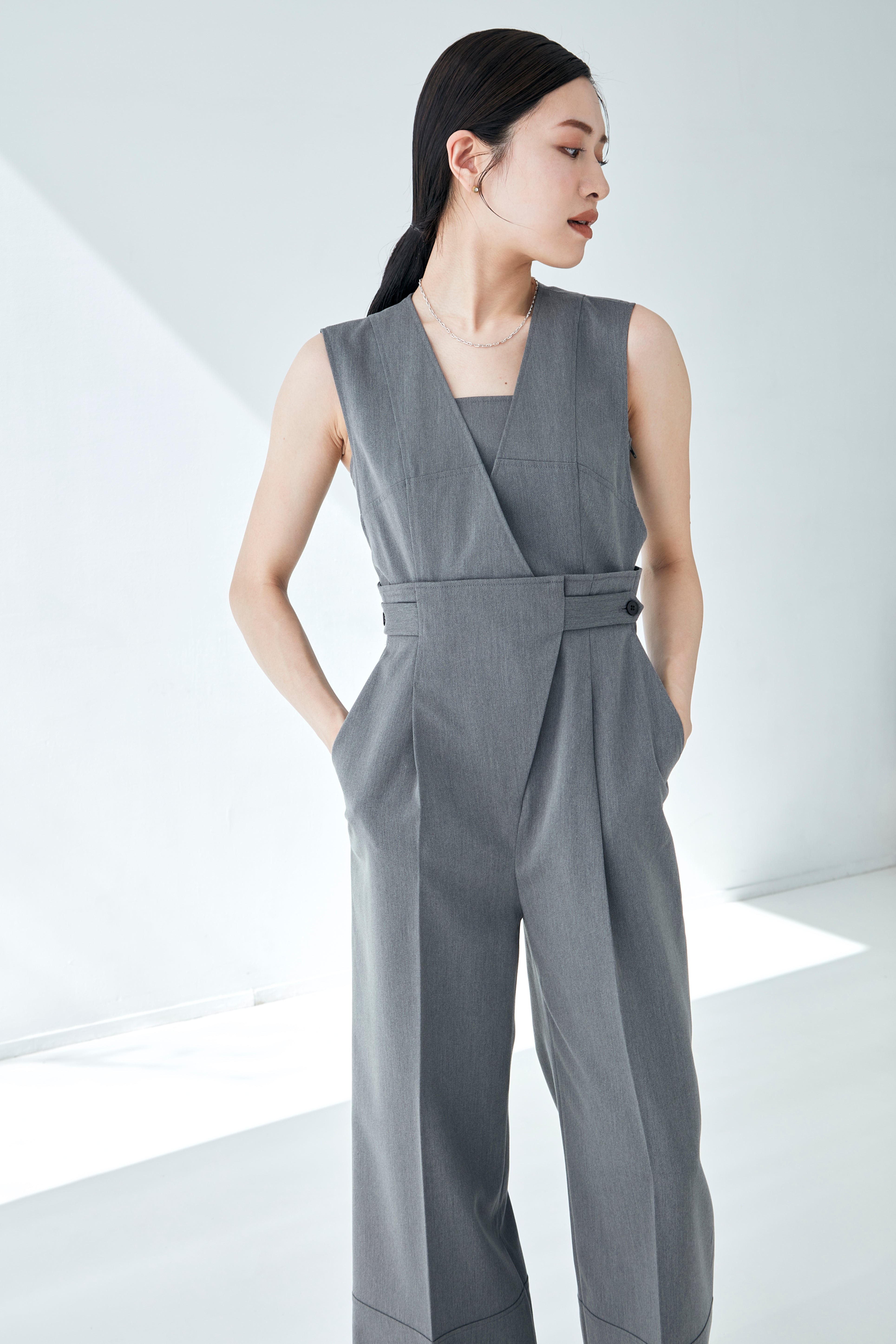 laubeblanc】 4way Twill Combinaison ブラウン