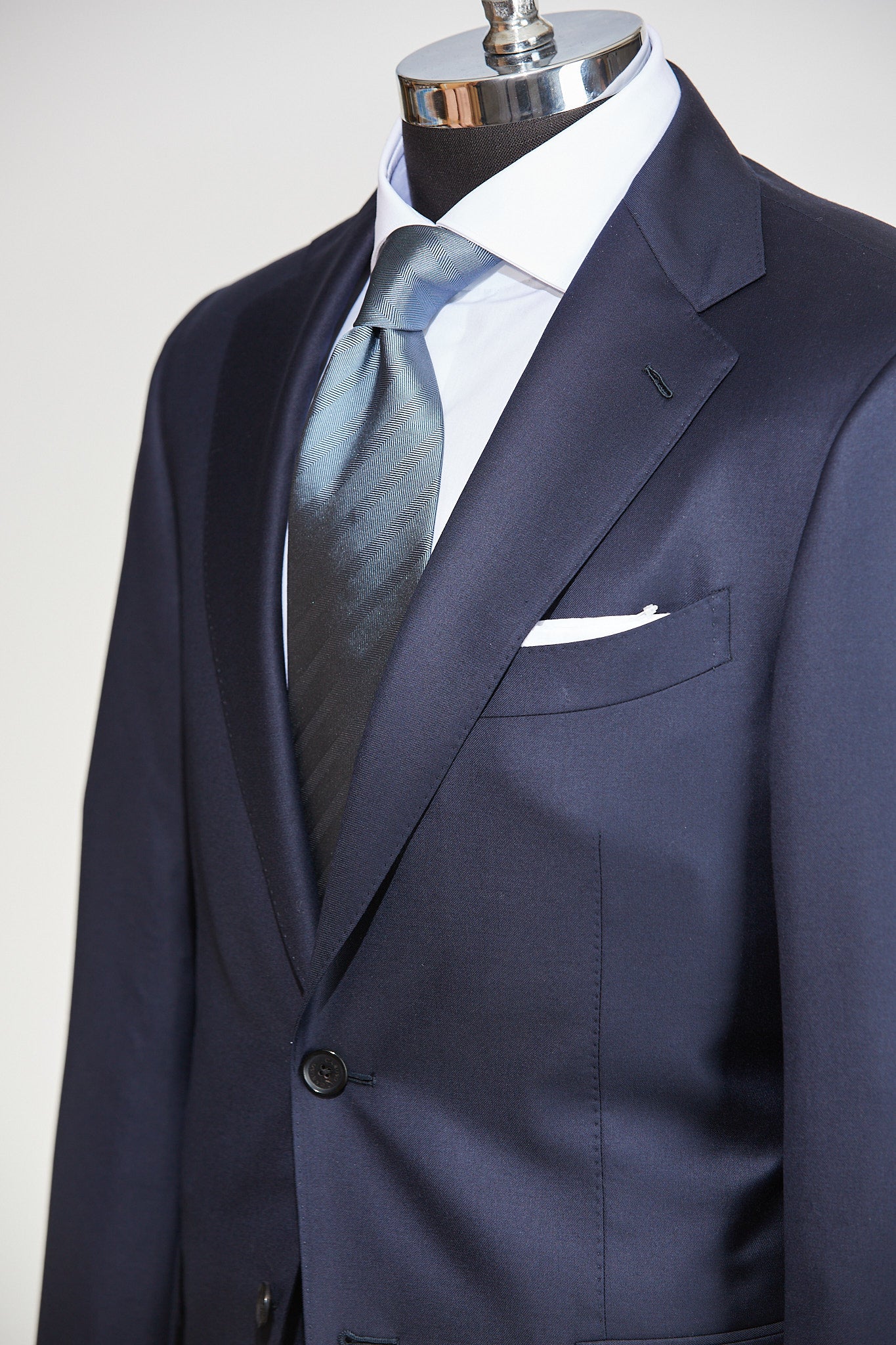 Caruso Navy Norma Two Piece Suit – Lawrence Covell