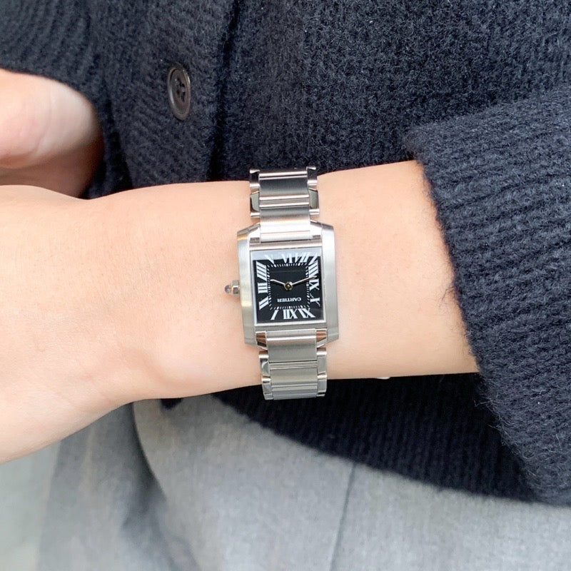 タンクフランセーズ SM SS 黒文字盤 – LE MIRAIS Collection