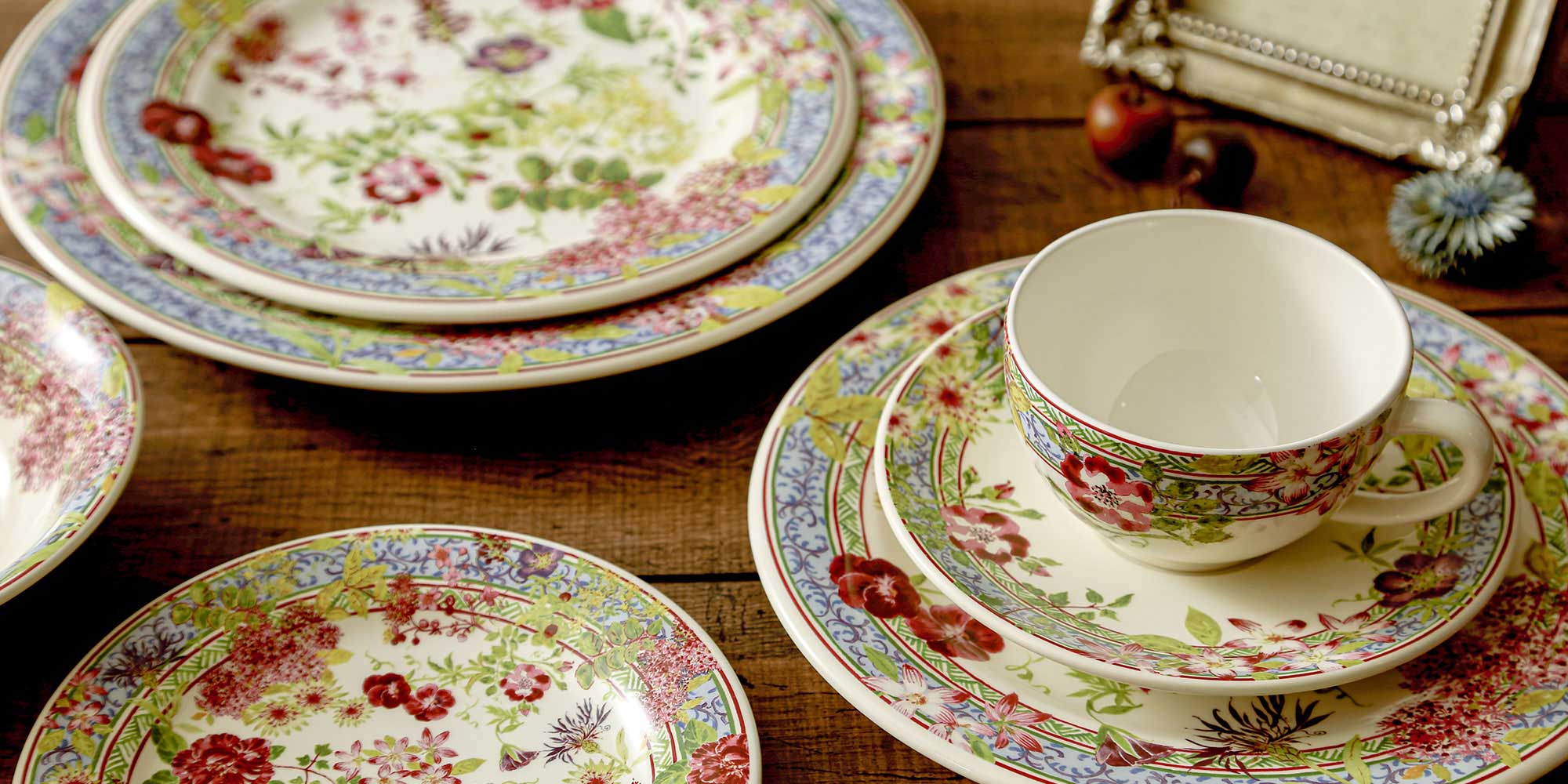 ジアン（Gien）ミルフルール デザートプレート 22cm ペア 1643B4AB50