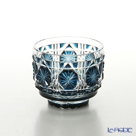 復元薩摩切子 猪口A／1105 八角籠目 緑 | ブランド洋食器専門店ル