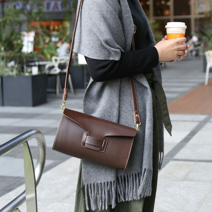 フラップクラッチショルダーバッグ｜PORCO ROSSO