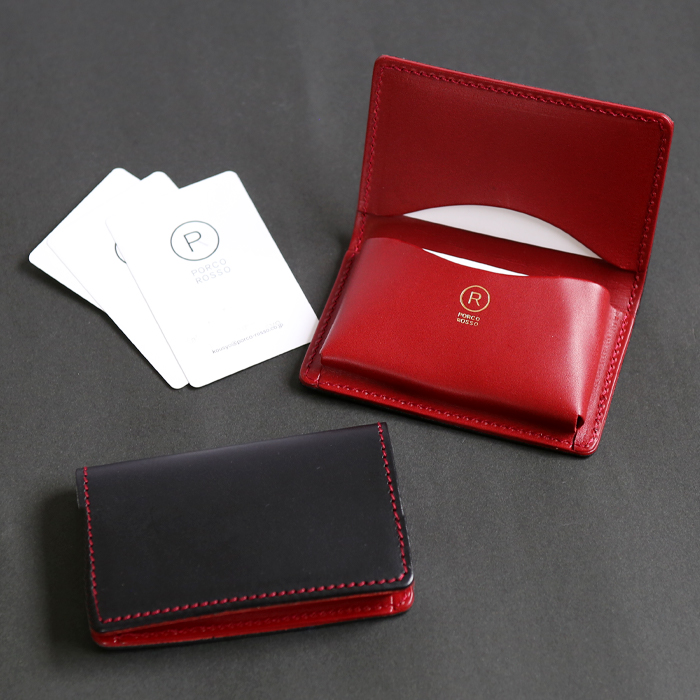 薄マチ名刺入れ｜革鞄・革小物のPORCO ROSSO（ポルコロッソ）