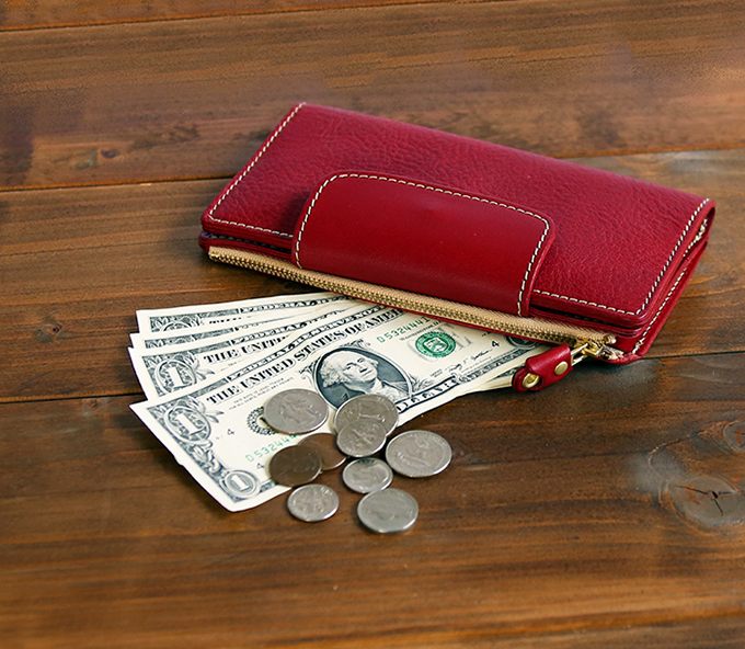 フラップ長財布[sokunou] ｜革鞄・革小物のPORCO ROSSO（ポルコロッソ）