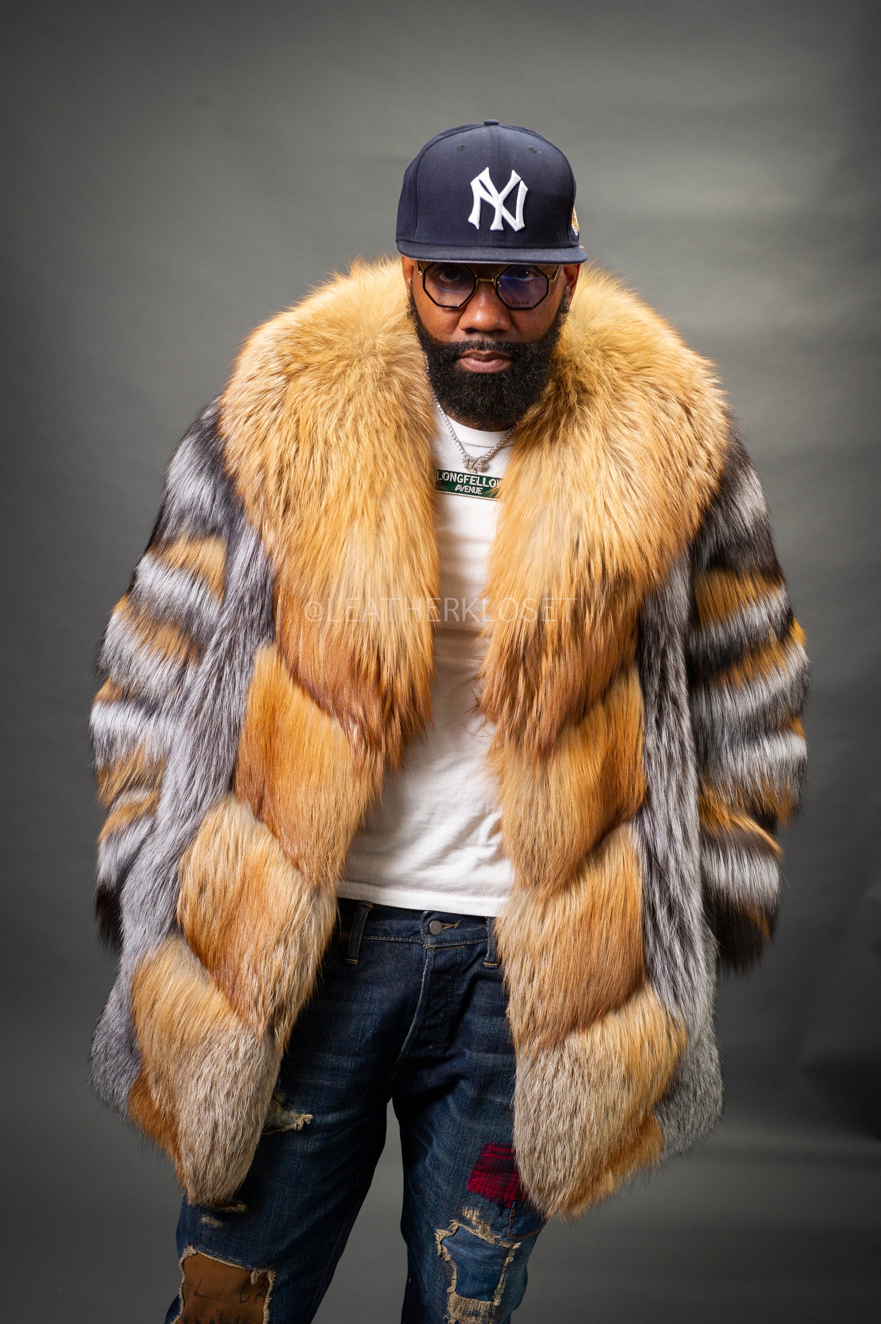 Men's Multi-Color Fox Fur Coat [Multi] – LeatherKloset