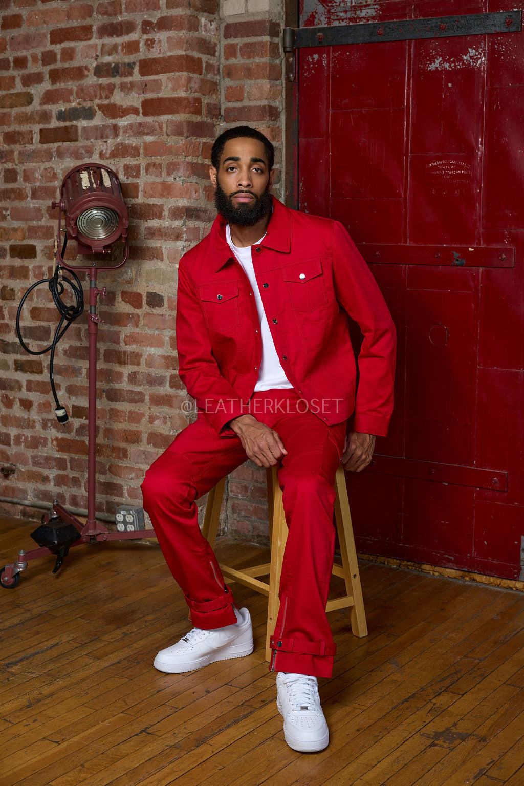 Men's Better Days Jacket And Pant Set [Red] – LeatherKloset