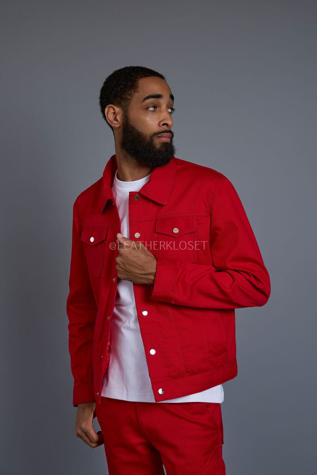 Men's Better Days Jacket And Pant Set [Red] – LeatherKloset