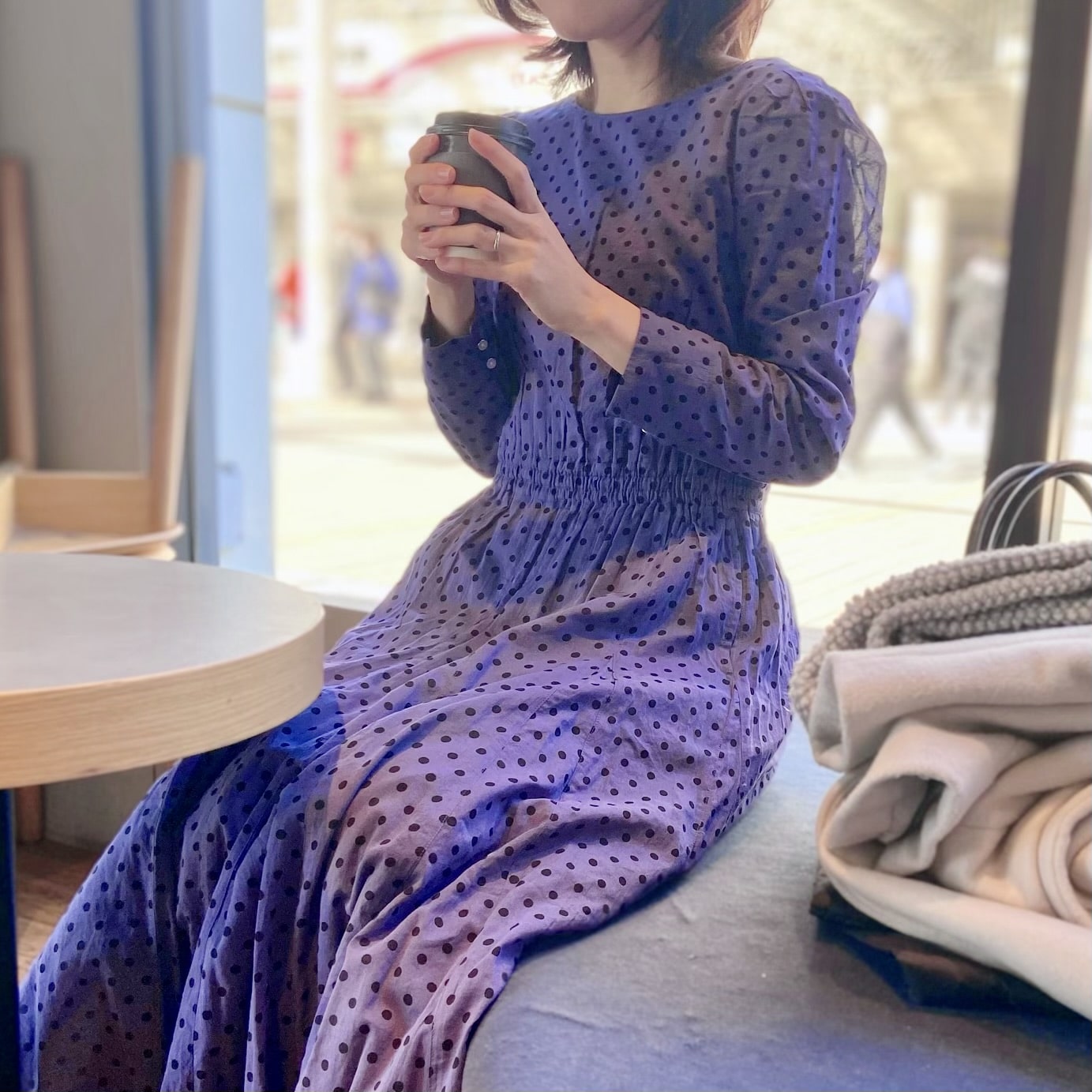 初めてのヌキテパ。ドット柄ワンピース | LEE