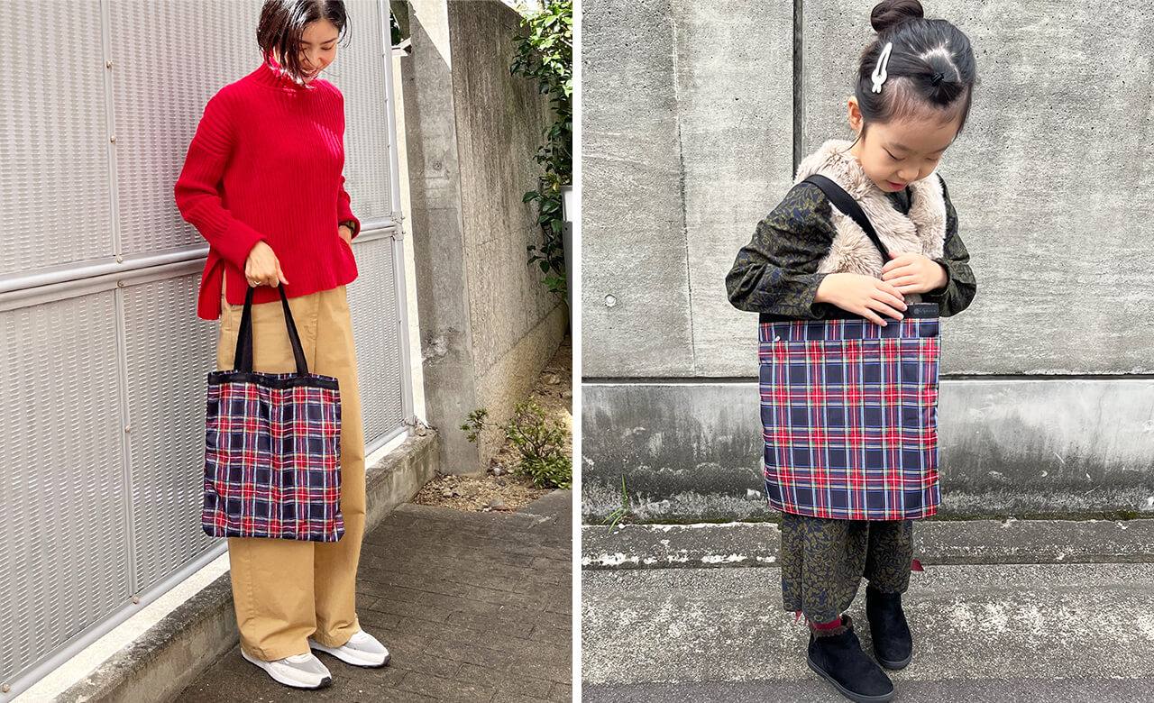 新作・レスポートサック×LEEマルシェの限定トート】シックなタータン