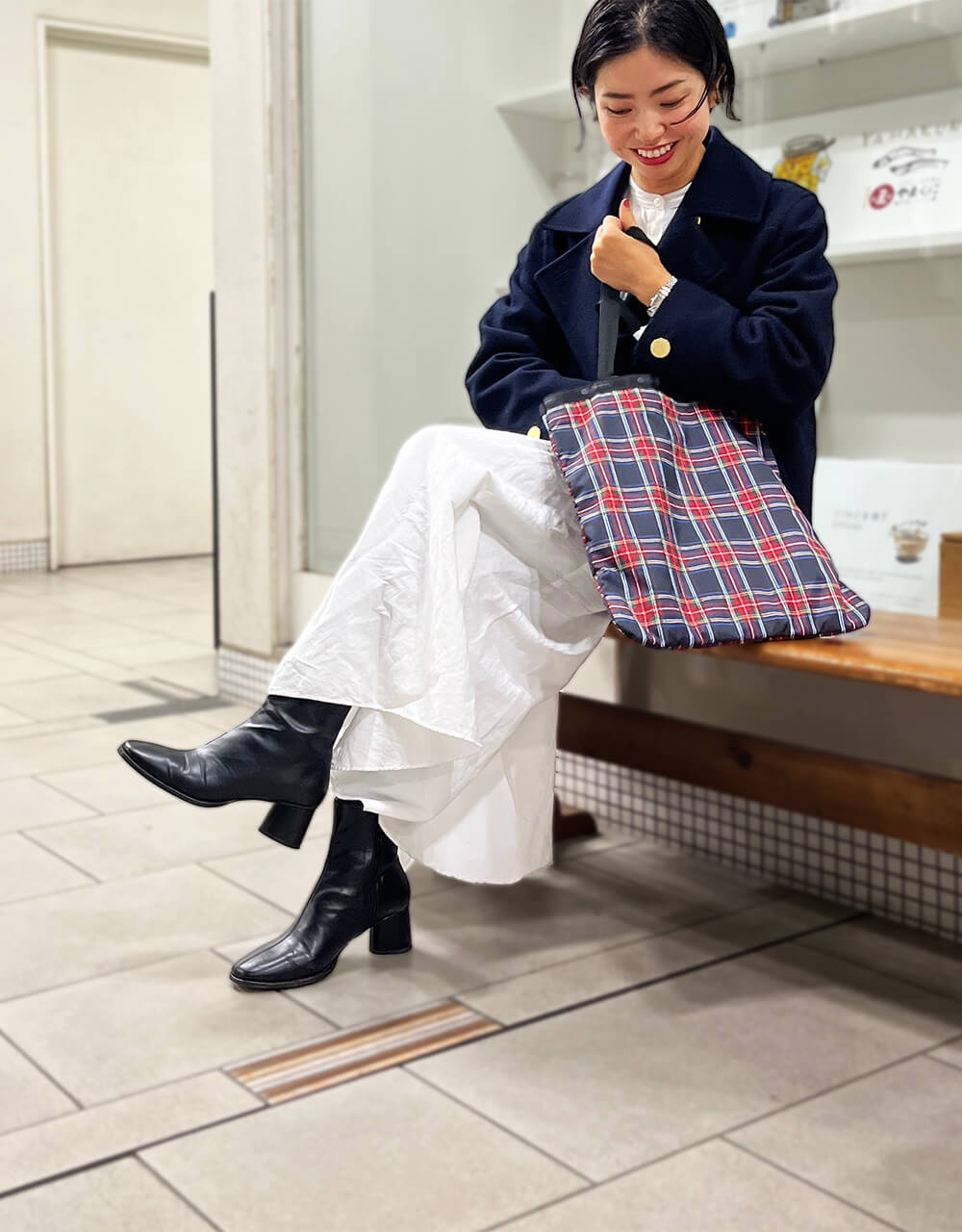 新作・レスポートサック×LEEマルシェの限定トート】シックなタータン