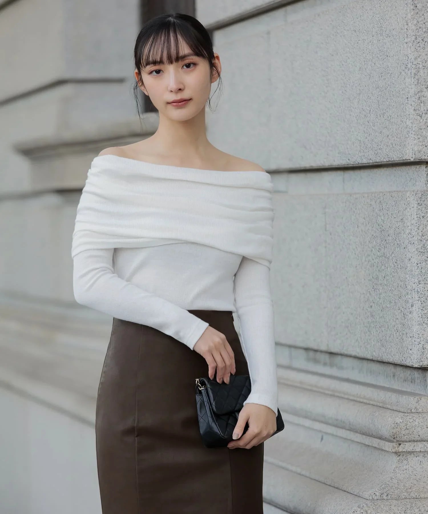 当日発送】オフショルダーニットトップス