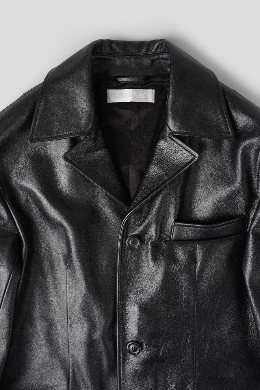 Our Legacy - GRAIN BLACK LEATHER ALLEY JACKET – LE LABO STORE