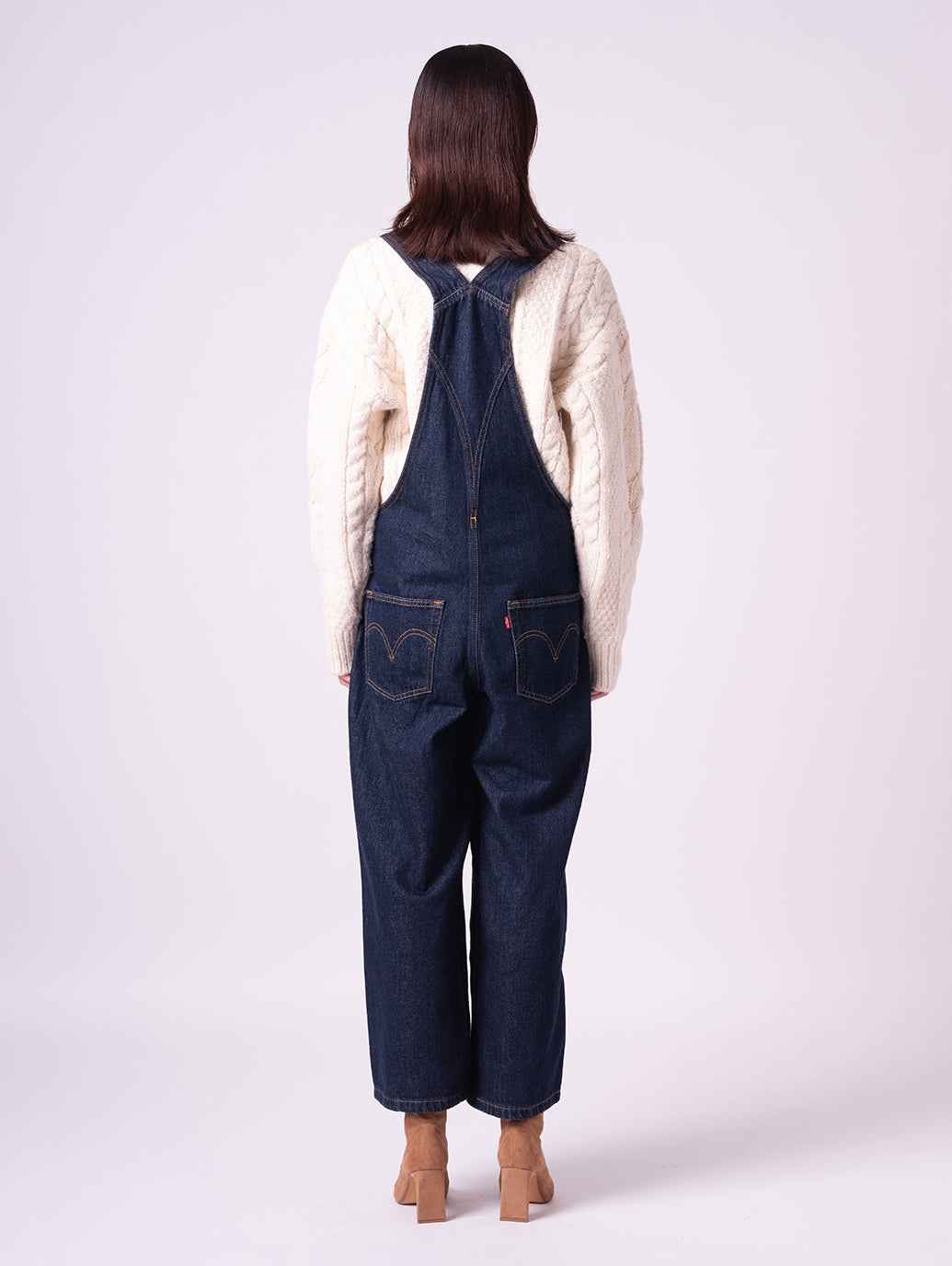 BAGGY ハイウエスト オーバーオール ダークインディゴブルー