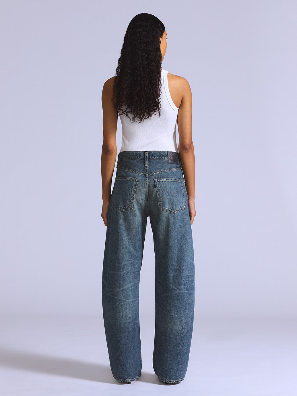 BLUETAB™ DROP バレルジーンズ ミディアムインディゴ MADE IN JAPAN