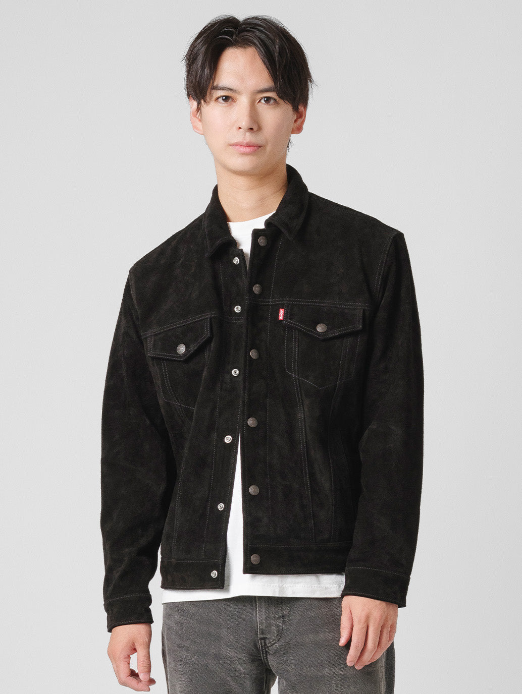 LEVI'S® LEATHER COLLECTION HIGHLAND SUEDE TRUCKER JACKET