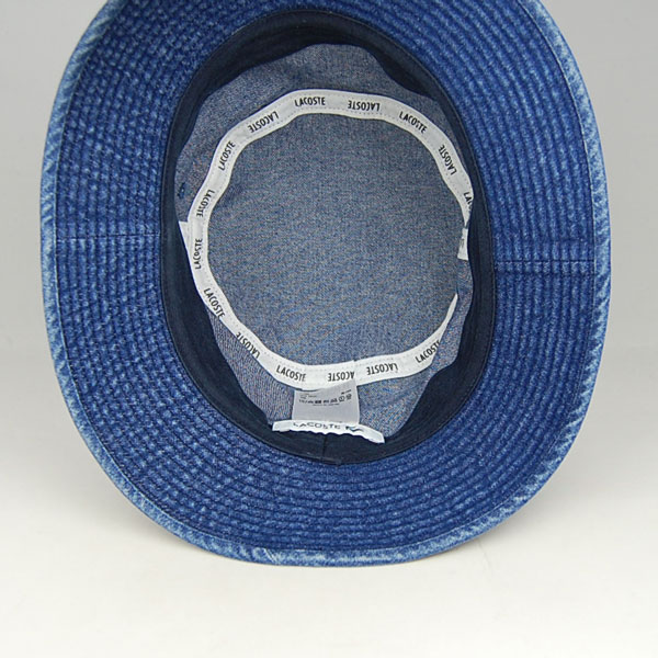 ラコステ デニム バケットハット L1262 LACOSTE バケハ ネイビー