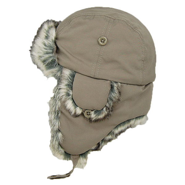 トラッパーハット フライトキャップ 飛行帽 耳当て キャップ 防寒 黒