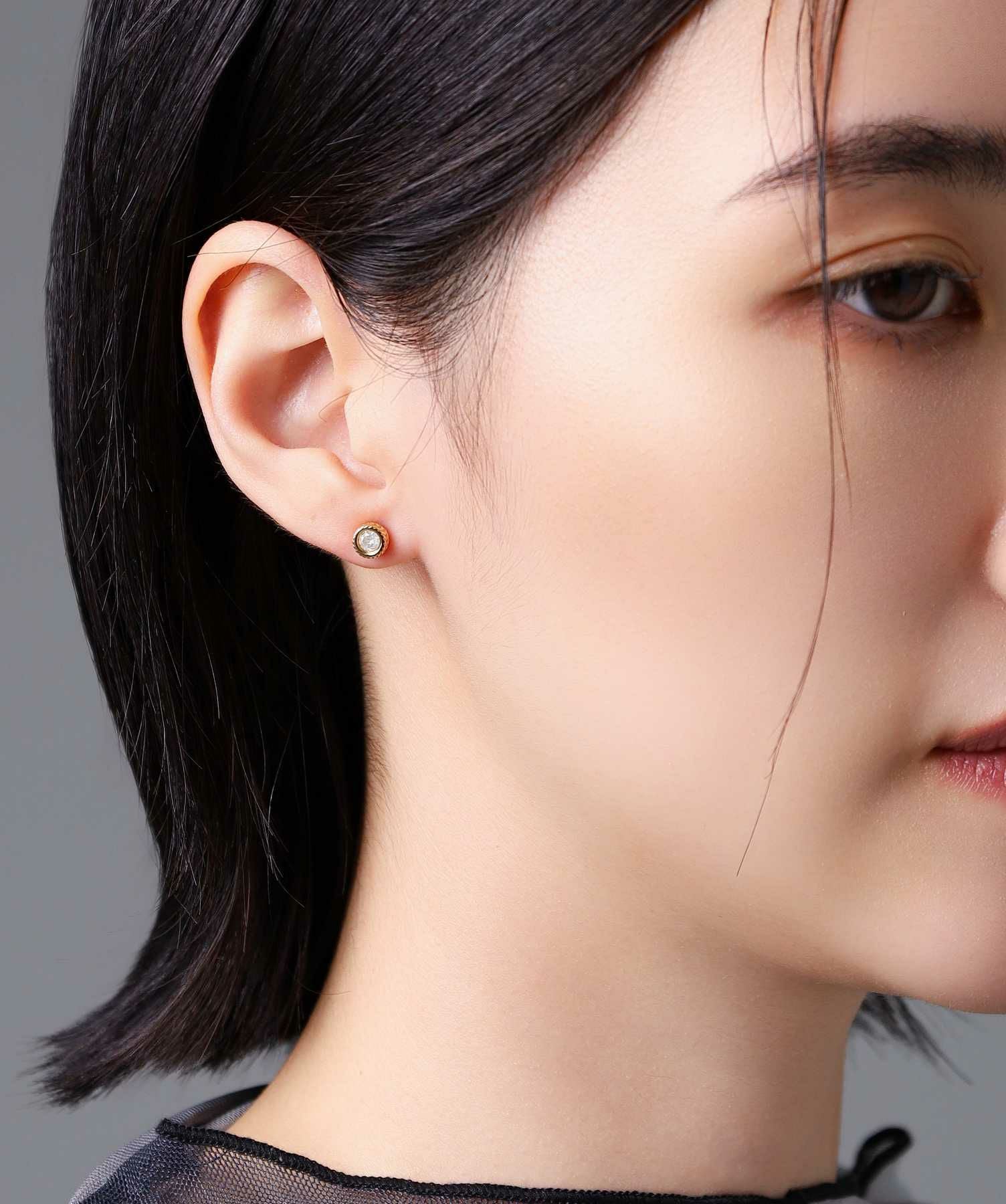 BASIC”アンシェントストーンピアス/K18ゴールド | LION HEART STORE