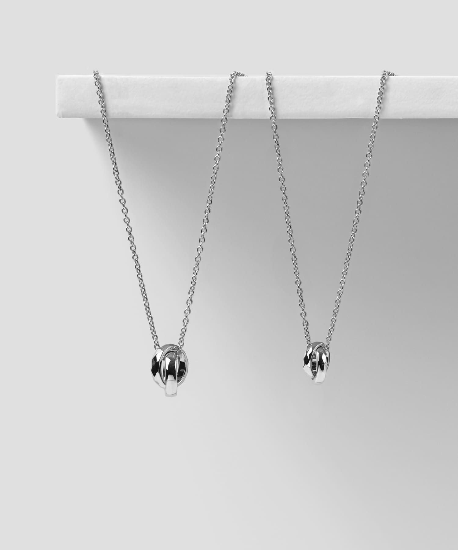 THE EDGE”カッティングダブルリングペアネックレス/シルバー925 | LION