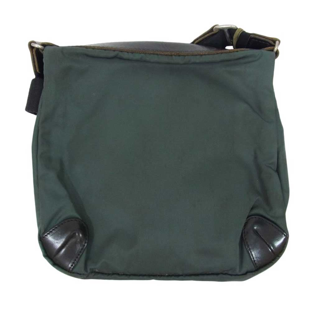 Felisi フェリージ レザー ナイロン ショルダー バッグ グリーン系