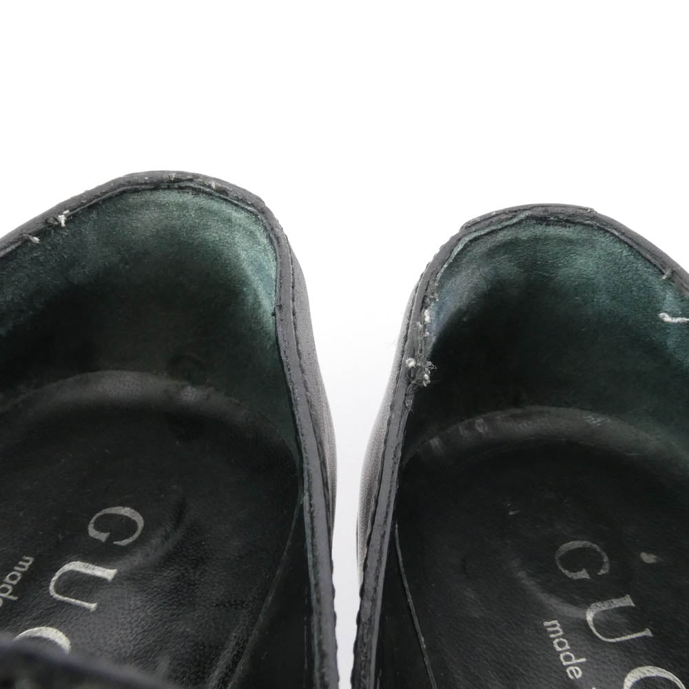 GUCCI グッチ 6067 スクエアトゥ シェリーライン レザー ローファー