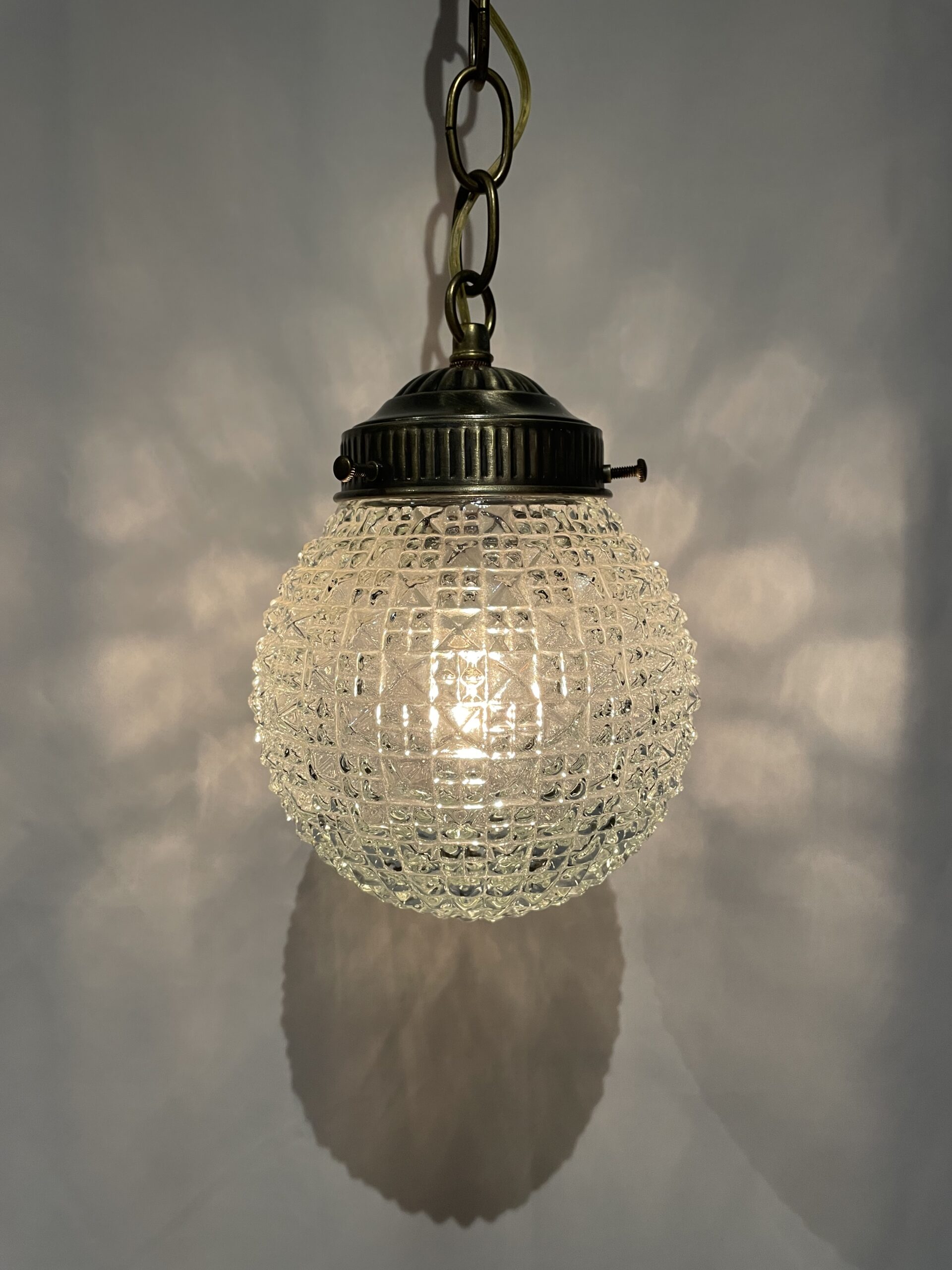 Clear cut glass shade lamp 1灯 / クリアカットガラスシェードランプ