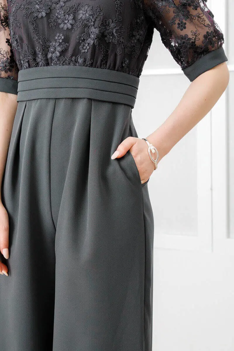 ダークカーキのケミカルレース切替オールインワン | select shop | L