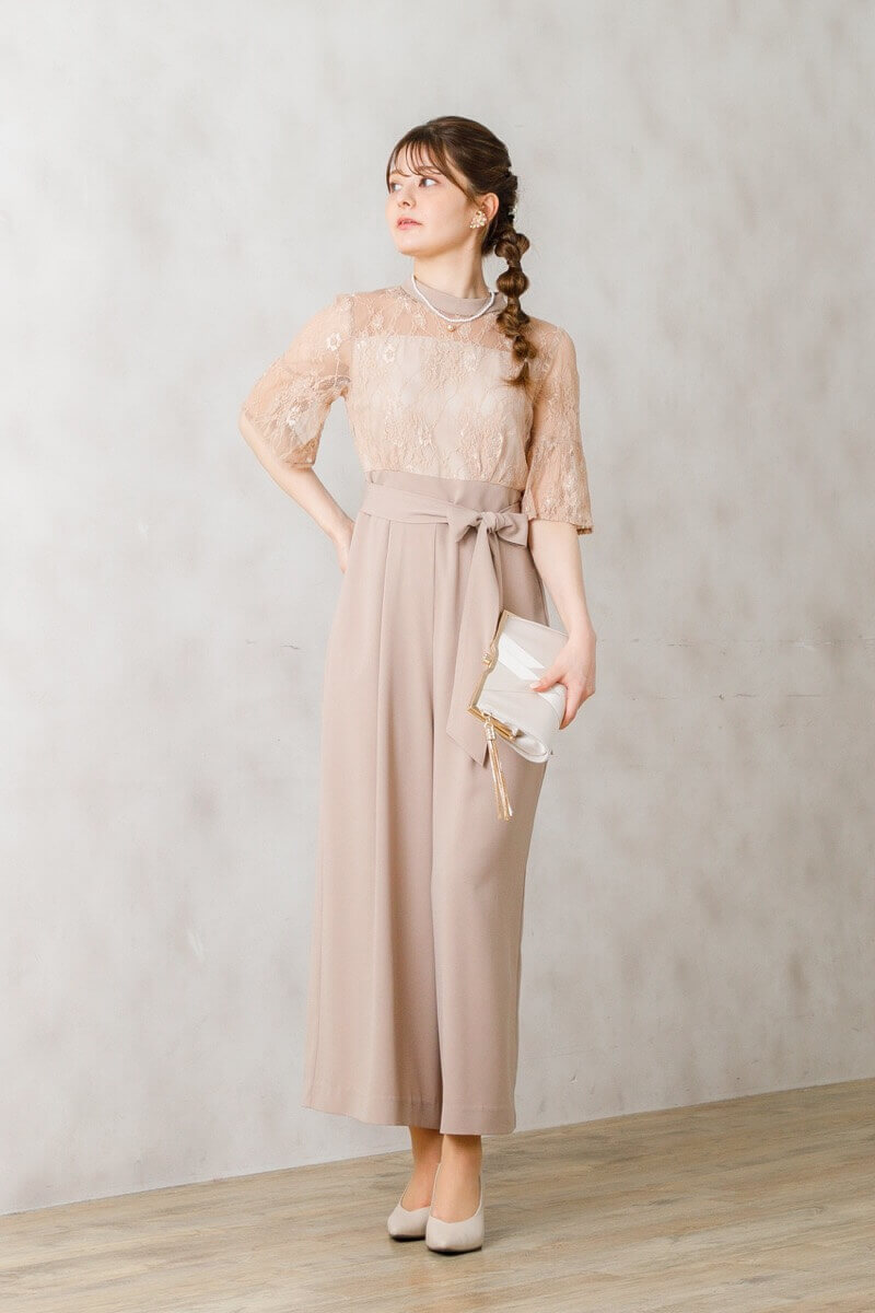 モカのレース切替オールインワン | Laisse Passe | S | 結婚式